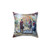 Autumn Equestrian Throw Pillow with Hounds and Horses