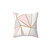 Abstract Geometric Pillow in Pink, Grey and Gold