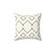 Boho Cream Pillow with Geometric Patterns