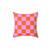 Checkerboard Retro Patterned Pillow