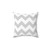 Gray and White Chevron Striped Decorative Pillow