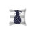 Navy Blue Pineapple Striped Pillow