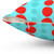 Retro Geometric Red and Turquoise Dots Pillow