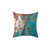 Teal and Rust Decorative Throw Pillow