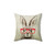 Quirky Bunny Accent Pillow with Glasses