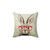 Quirky Bunny Accent Pillow with Glasses