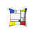 Mondrian Minimalist Art II Pillow by fatfatin