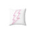 Pink Lightning Bolt Decorative Pillow