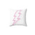 Pink Lightning Bolt Decorative Pillow