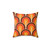 Retro Geometric Fan Pattern Pillow