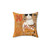 Klimt Cat Decorative Throw Pillow featuring a vibrant portrait of a tuxedo cat in the style of Gustav Klimt