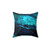 Abstract Navy Blue and Turquoise Pillow
