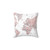 Dusty Pink and Grey Watercolor World Map Pillow