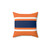 Orange, White and Navy Power Stripe Decorative Pillow