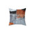 Black and Orange Abstract Throw Pillow