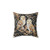 Wooden Barn Owl Collage Throw Pillow