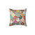 Patchwork Decorative Pillow with Boho Floral Print