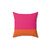 Colorblock Minimalist Hot Pink and Orange Throw Pillow