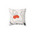 Artistic red lips throw pillow with abstract design