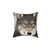 Animal Print Wolf Pillow by Aariv