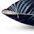 Navy Blue Tropical Palm Leaves Pillow