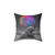 Vibrant Elephant Throw Pillow with Rainbow Colors