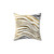 Elegant Zebra Stripe Throw Pillow with Gold Foil Accents