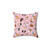 Cute Guinea Pig Daily Routine Pillow with Pink Background