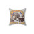 Retro cats throw pillow with colorful vintage design