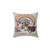 Retro cats throw pillow with colorful vintage design