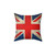 Vintage Union Jack Flag Distressed Pillow
