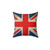 Vintage Union Jack Flag Distressed Pillow