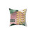 Emerald Green and Pink Geometric Throw Pillow