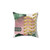 Emerald Green and Pink Geometric Throw Pillow