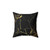 Luxurious black and gold marble texture pillow