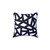 Navy Blue Thick Mosaic Pattern Pillow