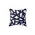 Navy Blue Thick Mosaic Pattern Pillow