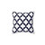 Navy Blue Quatrefoil Decorative Throw Pillow