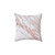 Blush Pink Rose Gold Marble Pillow