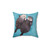 Otterly Romantic Otter Holding Hands Pillow