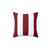 Burgundy and White Striped Accent Pillow