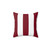 Burgundy and White Striped Accent Pillow