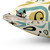Mid Century Modern Cat Abstract Throw Pillow