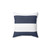 Navy Blue and White Striped Decorative Pillow