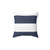 Navy Blue and White Striped Decorative Pillow