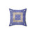 Greek Key Lapis Lazuli and Gold Decorative Pillow