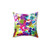 Bright and Colorful Splatter Squares Decorative Pillow