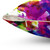 Bright and Colorful Splatter Squares Decorative Pillow