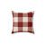 Buffalo Check Plaid Throw Pillow in Dark Red and Vintage White