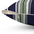 Navy blue and sage green striped decorative pillow